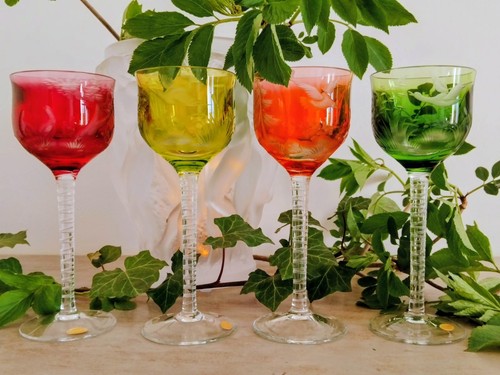 Verres cristal moser - cristal, couleur