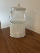 Sleigh Bell Bistrot macchina per caramelle/biscotti in vetro barattolo 8" bianco