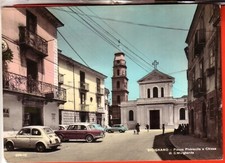 CARTOLINA  SICIGNANO ACQU   VIAGGIATA 1963 PIAZZA E CHIESA CON AUTO   OCCASIONE