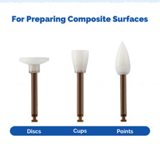 40 Pezzi Finitura Dentale Tazze Punti Dischi Lucidatura Composita Gambo RA