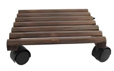 Sottovaso legno con ruote - sottovaso, in
