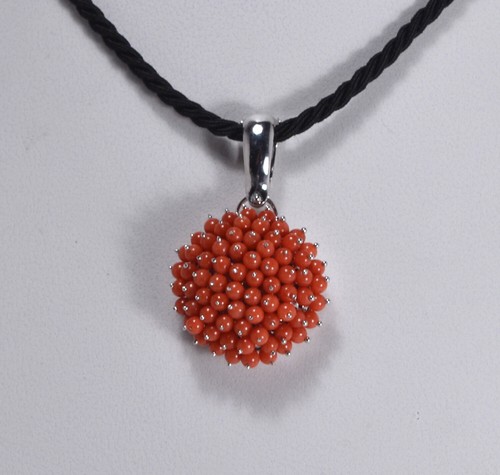 Ciondolo corallo rosso rodiat - ciondolo,
