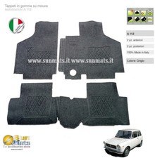 Tappeti per  Autobianchi A112 in gomma su misura col. Grigio 100%Made in Italy