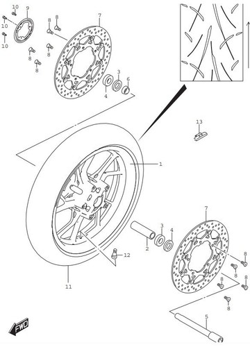 Cerchio ruota anteriore gsx - ruota,