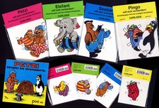 4 ALTE PETZI ANZIEHPUPPEN VERKLEIDE SETS UND PIXI BÜCHLEIN NEUWERTIG OVP 1980er