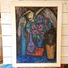 Quadro, natura morta cubista.
