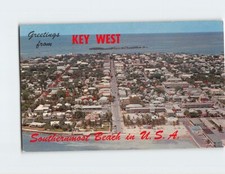Cartolina Southernmost Beach negli Stati Uniti, saluti da Key West, Florida