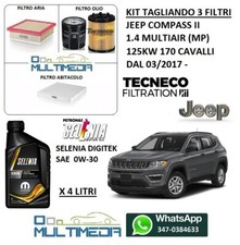 KIT TAGLIANDO FILTRI + OLIO ORIGINALE JEEP COMPASS II 1.4 BENZINA 125KW 170 CV