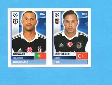 TOPPS-CHAMPIONS 2016-2017-Figurina n.BES16+BES17- QUARESMA+FREI -BESIKTAS-NEW