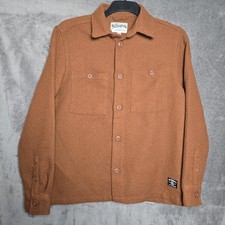 Stronghold sovracamicia uomo marrone medio testurizzato abbigliamento da lavoro shacket Oi Polloi spesso