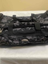 Borsone da viaggio Prodigy Rolling nero grigio floreale con ruote