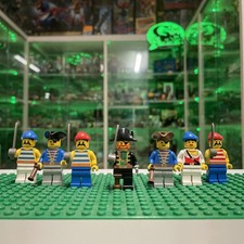 LEGO Minifigure Pirati Pirates 7 Pz Lotto Completi A