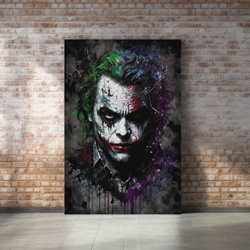 The joker ritratto tela wall - the,