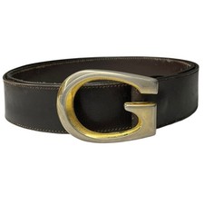 Cintura Gucci in pelle oro G