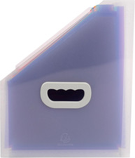 - Rif. 55598E - Cartone Da 4 Raccoglitori Da Scrivania Con Porta Riviste Crystal