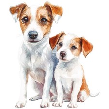 2 adesivi Jack Russell Terrier