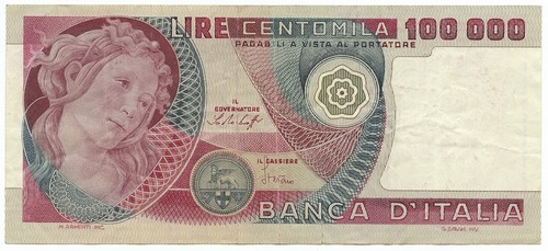 100000 lire banca italia - 100000,