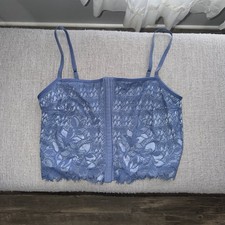 Aerie Blue Floral Lace Corset