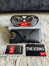 Occhiali da sole aviatore unisex autentici Ray-Ban Cats 5000 RB4125 59mm