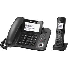 Telefono a filo con segreteria + Cordless Panasonic TGF320EXM black nero