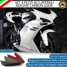 SET 4 SPOILER ALI LATERALI CARBON LOOK CARENA FLAP PER DUCATI 848