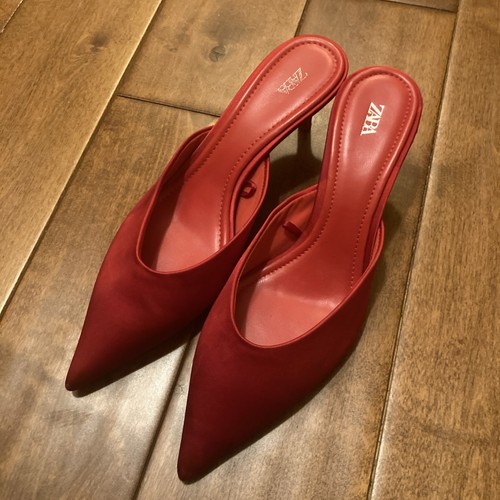 Mules rossi con tacco - , zara
