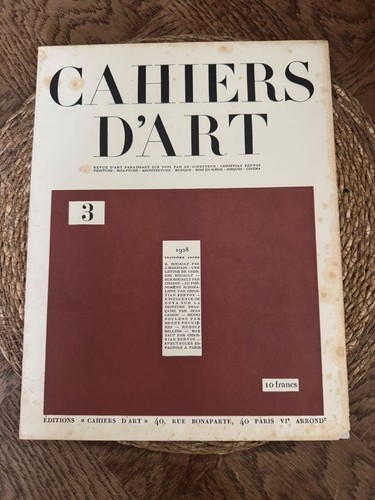 Cahiers art 1928 - n°3, 1928/