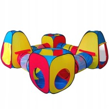 Parco Giochi Gigante Tenda 8pezzi Tunnel x4 Automatica Casetta Castello Bambini 