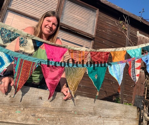 Bunting boho fatto mano - bunting,