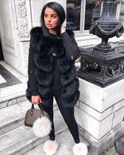 Donna Gilet Pelliccia Vera