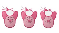 Bavaglino rosa Disney Tommee Tippee morbido bambino divertente bavaglino alimentazione dentizione lavabile Pk3