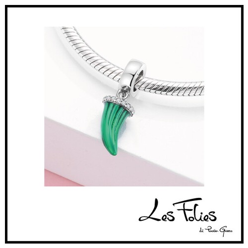 Charm dente drago - drago, verde