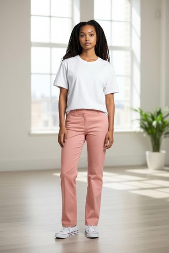 Zara women straight leg pink - zara,
