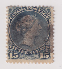 Francobollo Canada Scott #30e Queen Victoria 15c, usato CV $510