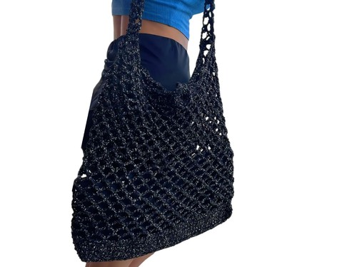 Borsa uncinetto realizzata - borsa, a