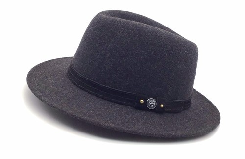 Cappello feltro grigio fino - feltro,