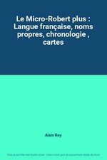 Le Micro-Robert plus : Langue