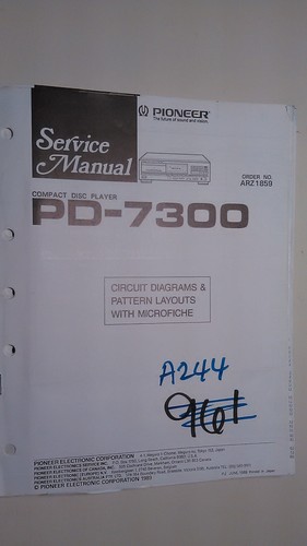 Pioneer 7300 manuale di - pd-7300,