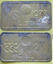 TASSA CIRCOLAZIONE BOLLO CARRO AGRICOLO PROVINCIA MASSA CARRARA 1933 LIRE 50 - 2