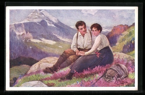 Cartolina artistica fratelli - cartolina,