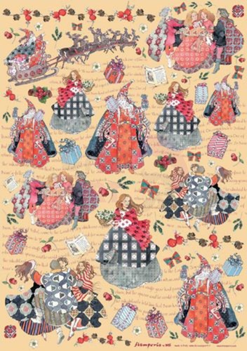 Carta decoupage natale nordico - carta,