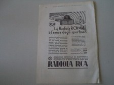 advertising Pubblicità 1930 RADIO RADIOLA RCA 44