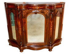 antica credenza epoca fine  '800 stile Luigi XVI in palissandro con intarsi