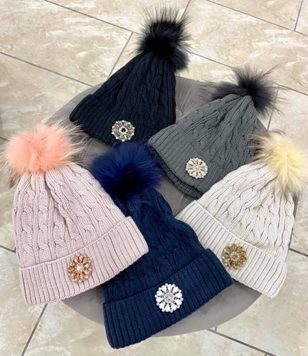 Cappello lana donna con - lana,