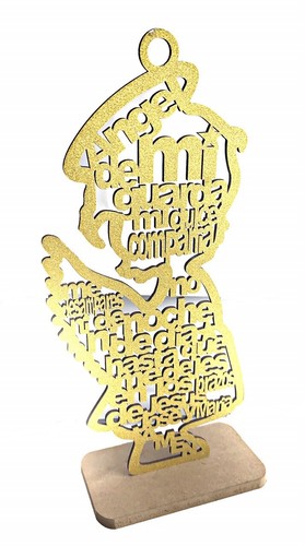 Battesimo oro glitter - 12",