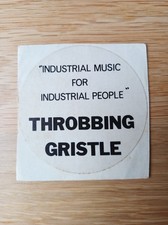 Throbbing Gristle - Original Sticker c. 1978 - Unused / Excellent - Rare