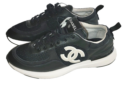 Sneakers chanel logo cc nere - cc,
