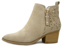 Women's Beige Suede Leather