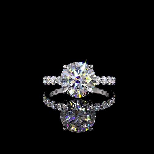 Anello fidanzamento rotondo - anello, di
