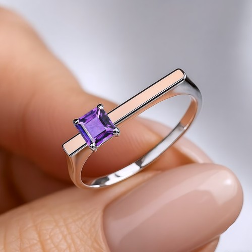 Anello ametista naturale